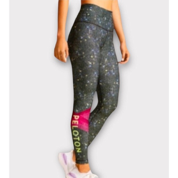 Peloton x WITH Women’s Leggings Girls Night Out High Waisted Sparkle Starlight - Picture 1 of 6